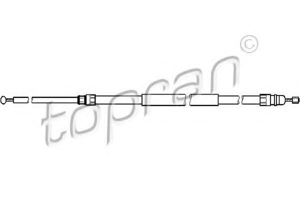 501 722 TOPRAN Cable, parking brake