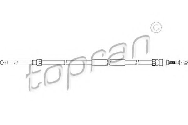 501 725 TOPRAN Cable, parking brake