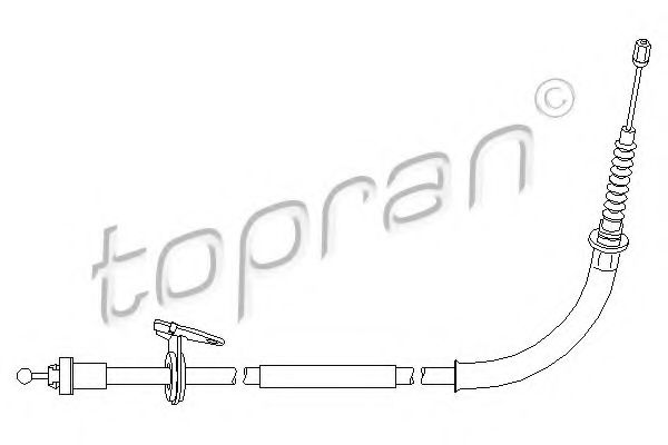 501 723 TOPRAN Cable, parking brake