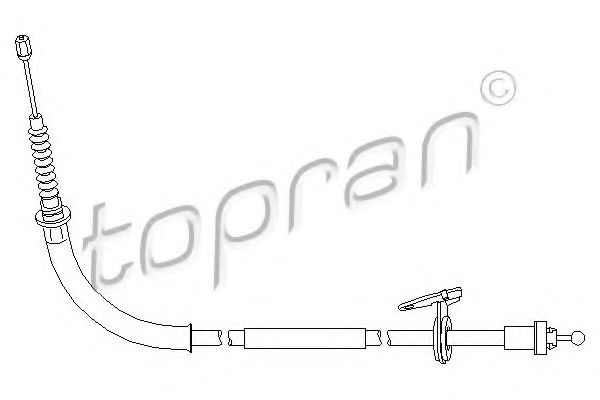 501 724 TOPRAN Cable, parking brake