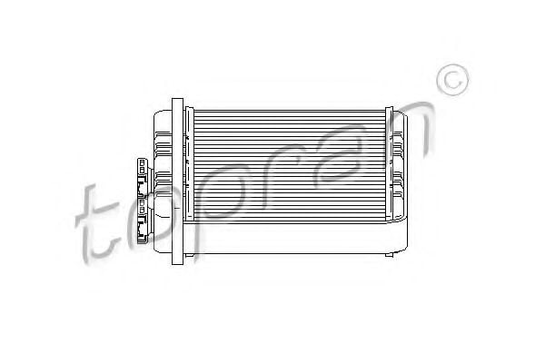 207 988 TOPRAN Heating / Ventilation Heat Exchanger, interior heating