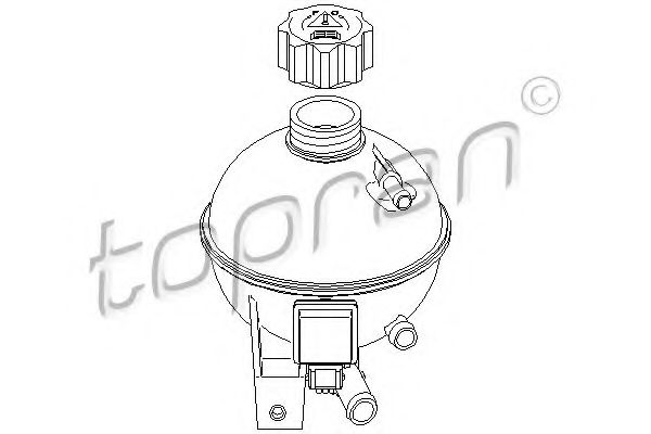 722 727 TOPRAN Cooling System Expansion Tank, coolant