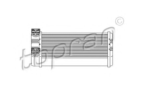407 754 TOPRAN Heat Exchanger, interior heating