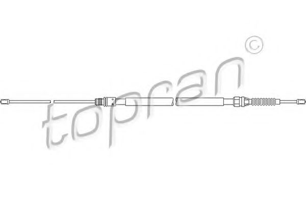 722 798 TOPRAN Cable, parking brake