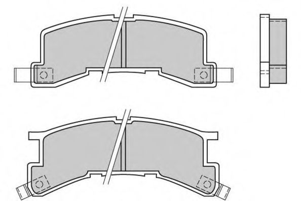 12-0404 ETF Brake System Brake Pad Set, disc brake