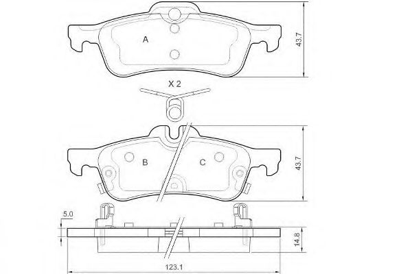 12-1528 ETF Brake System Brake Pad Set, disc brake