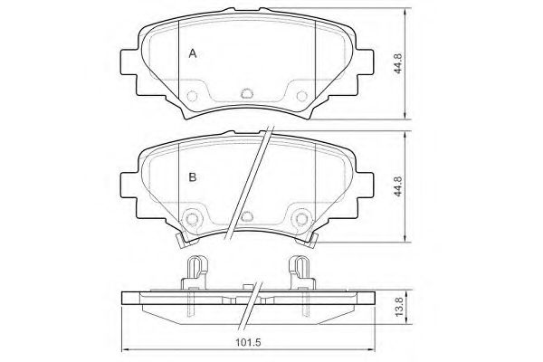 12-1557 E.T.F. Brake Pad Set, disc brake