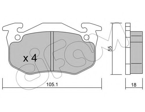 822-036-4 CIFAM Brake Pad Set, disc brake