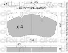 822-268-3K CIFAM Brake Pad Set, disc brake