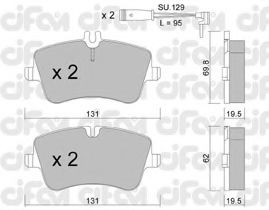 822-342-0K CIFAM Brake Pad Set, disc brake