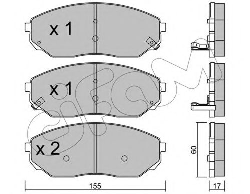 822-515-0 CIFAM Brake Pad Set, disc brake