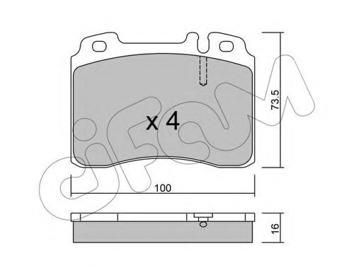 822-667-1 CIFAM Комплект тормозных колодок, дисковый тормоз