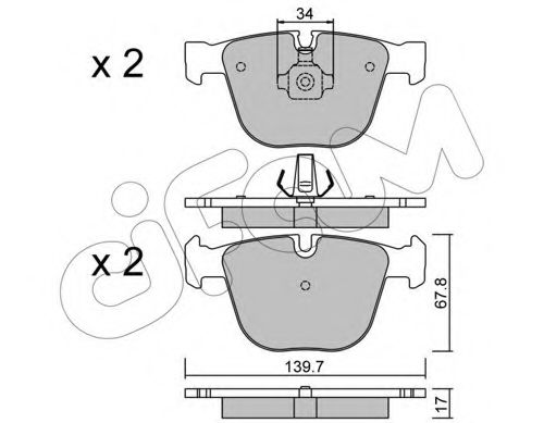 822-773-0 CIFAM Brake Pad Set, disc brake