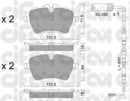 822-768-2K CIFAM Brake Pad Set, disc brake