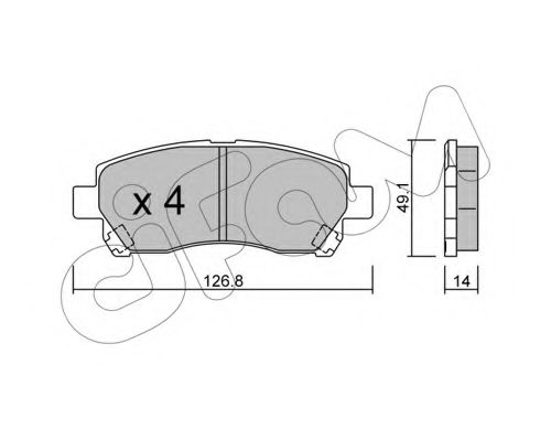 822-929-0 CIFAM Brake Pad Set, disc brake