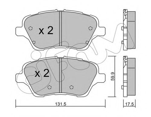 822-976-0 CIFAM Brake Pad Set, disc brake