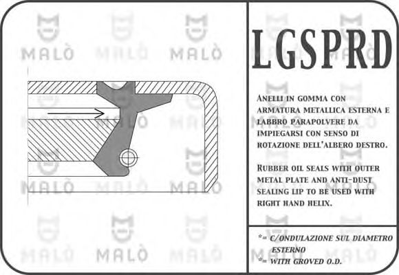 13367PRDA MAL%C3%92 Shaft Seal, manual transmission