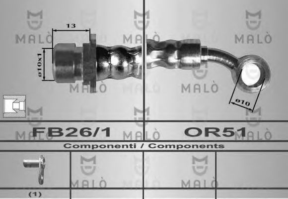 80463 MAL%C3%92 Bremsanlage Bremsschlauch