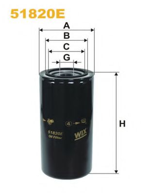 51820E WIX+FILTERS Lubrication Oil Filter