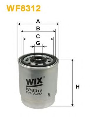 WF8312 WIX+FILTERS Fuel Supply System Fuel filter