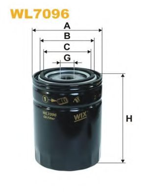 WL7096 WIX+FILTERS Lubrication Oil Filter