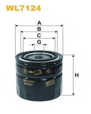 WL7124 WIX+FILTERS Lubrication Oil Filter