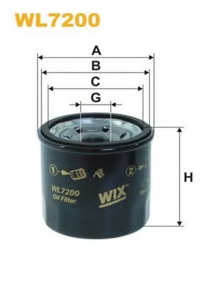 WL7200 WIX+FILTERS Lubrication Oil Filter