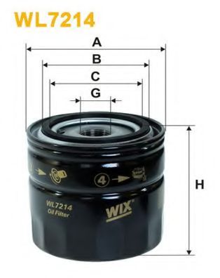 WL7214 WIX+FILTERS Lubrication Oil Filter