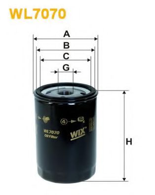 WL7070 WIX+FILTERS Lubrication Oil Filter