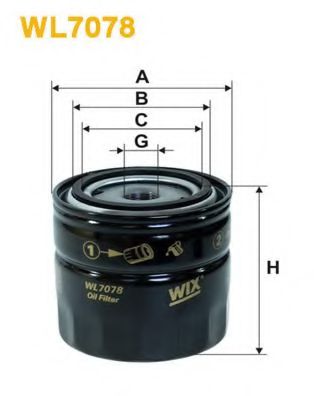 WL7078 WIX+FILTERS Lubrication Oil Filter