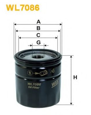 WL7086 WIX+FILTERS Lubrication Oil Filter
