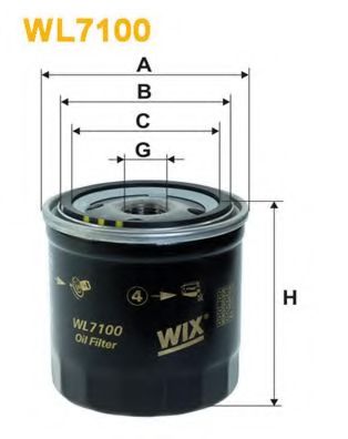 WL7100 WIX+FILTERS Oil Filter