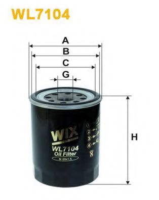 WL7104 WIX+FILTERS Oil Filter