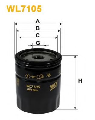 WL7105 WIX+FILTERS Lubrication Oil Filter