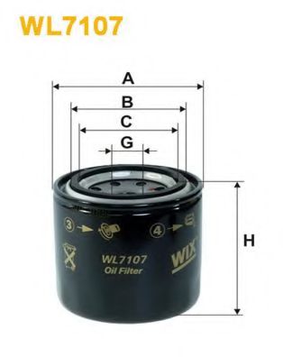 WL7107 WIX+FILTERS Oil Filter
