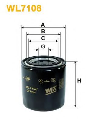 WL7108 WIX+FILTERS Oil Filter
