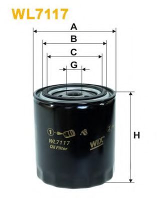WL7117 WIX+FILTERS Oil Filter