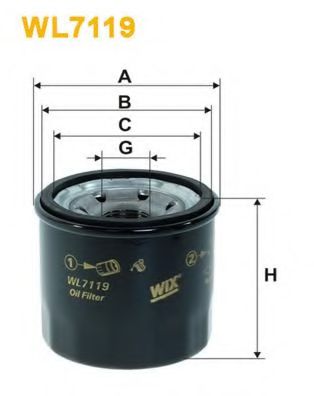 WL7119 WIX+FILTERS Oil Filter