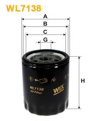 WL7138 WIX+FILTERS Lubrication Oil Filter