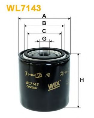 WL7143 WIX+FILTERS Lubrication Oil Filter