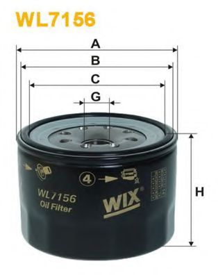 WL7156 WIX+FILTERS Oil Filter