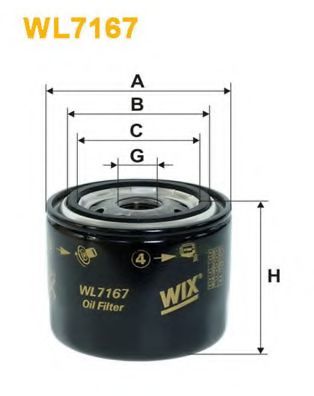 WL7167 WIX+FILTERS Oil Filter