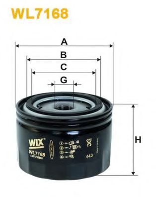 WL7168 WIX+FILTERS Oil Filter