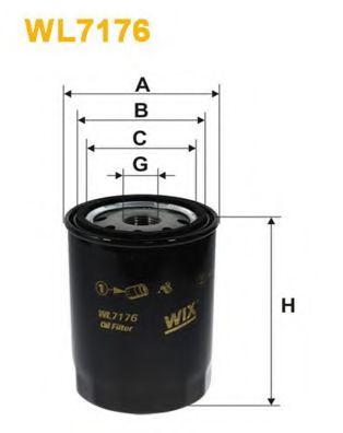 WL7176 WIX+FILTERS Масляный фильтр