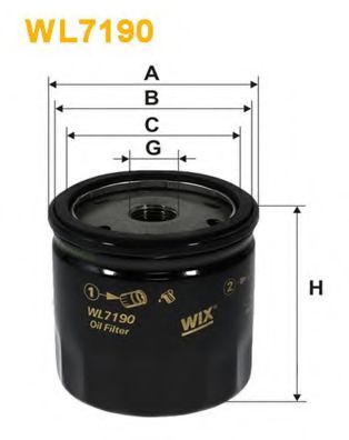 WL7190 WIX+FILTERS Масляный фильтр