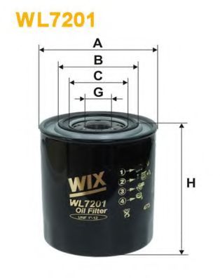 WL7201 WIX+FILTERS Lubrication Oil Filter