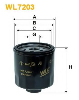 WL7203 WIX+FILTERS Oil Filter