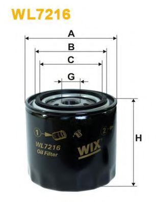 WL7216 WIX+FILTERS Lubrication Oil Filter