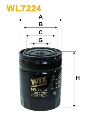 WL7224 WIX+FILTERS Lubrication Oil Filter
