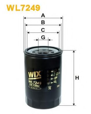 WL7249 WIX+FILTERS Lubrication Oil Filter